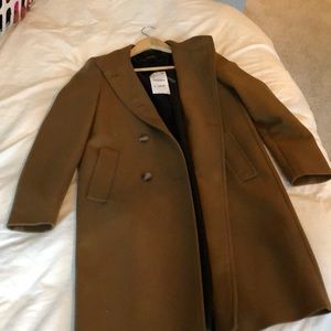 long, dark brown coat